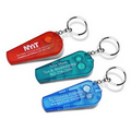 Flashlight Whistle Keychain